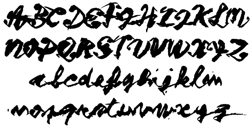 Figure Writingfont specimens