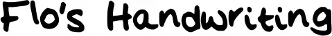 Flo's Handwriting