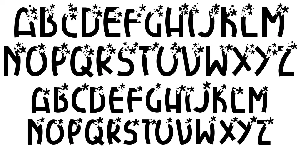 Flower Explosionfont specimens