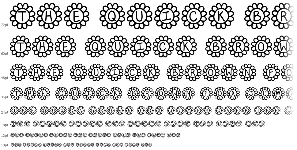 Flower Powerfont waterfall