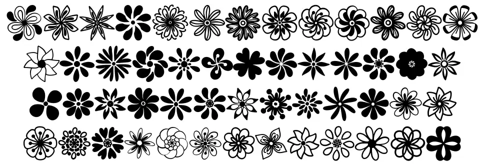 Floweryfont specimens
