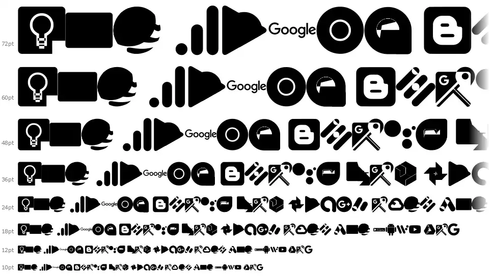 Font Google Colorfont waterfall