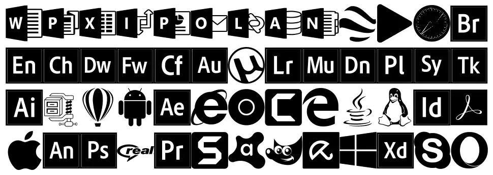 Font Logos Programsfont specimens