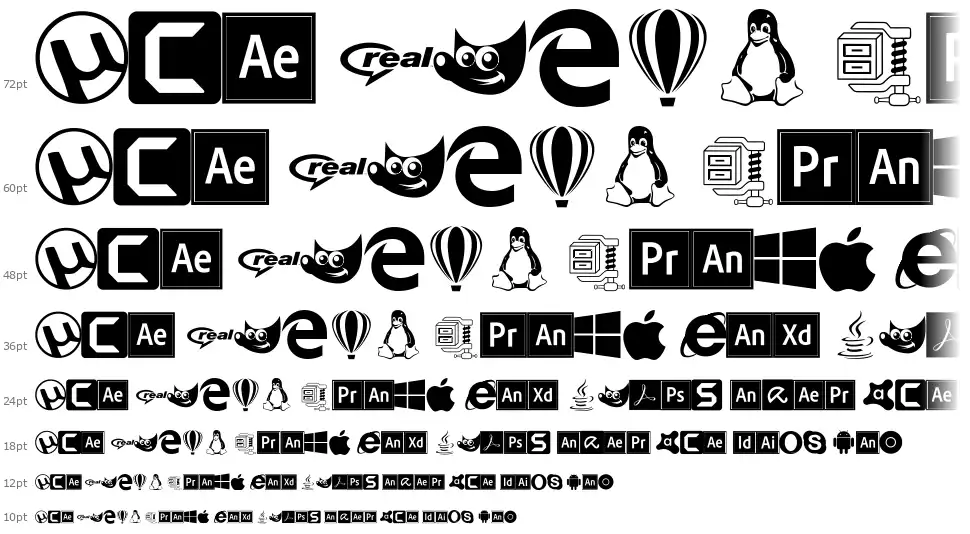 Font Logos Programsfont waterfall