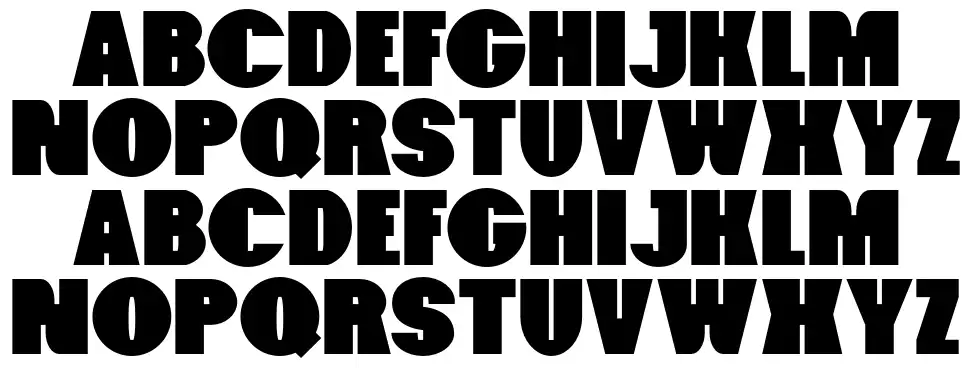 Foxxyfont specimens