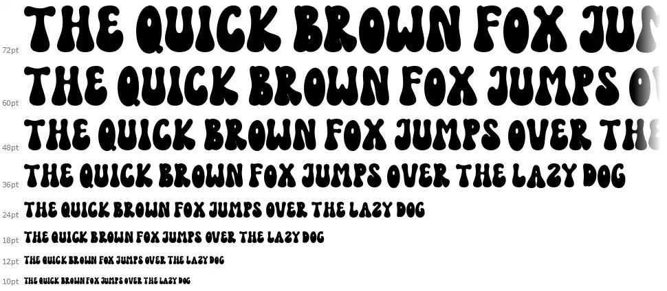 Funky Holidayfont waterfall