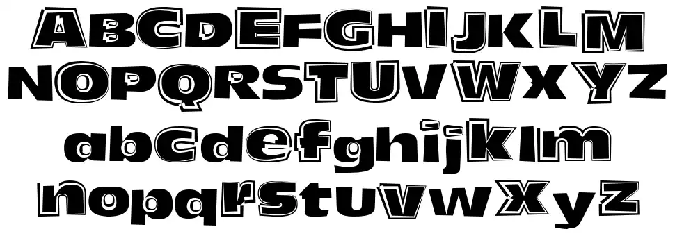 Funky Olivefont specimens