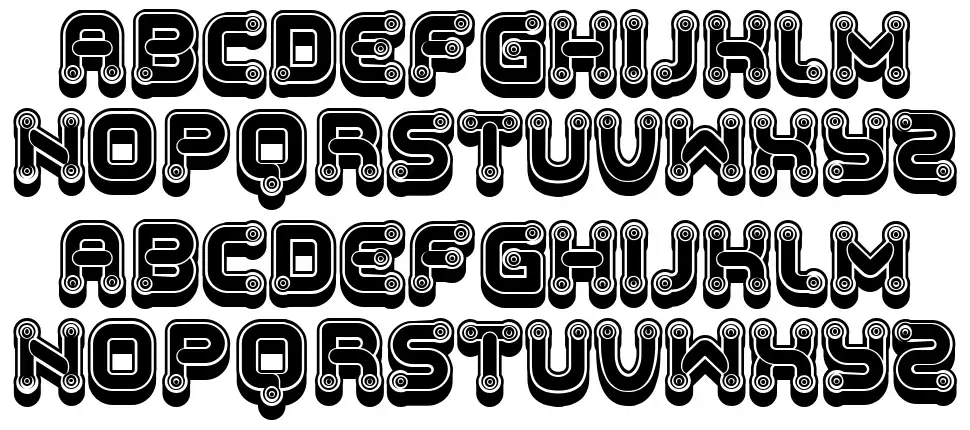 Funny Gradientsfont specimens