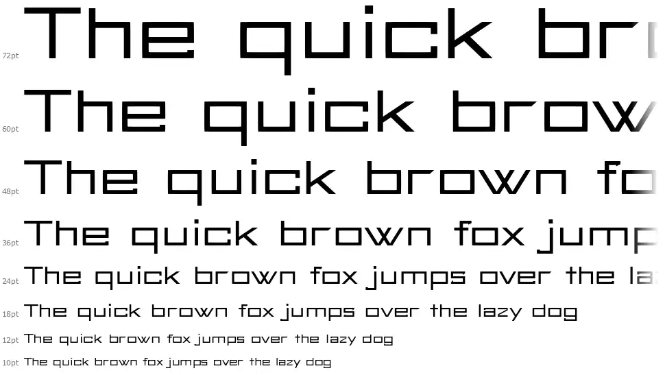FuturBlockfont waterfall