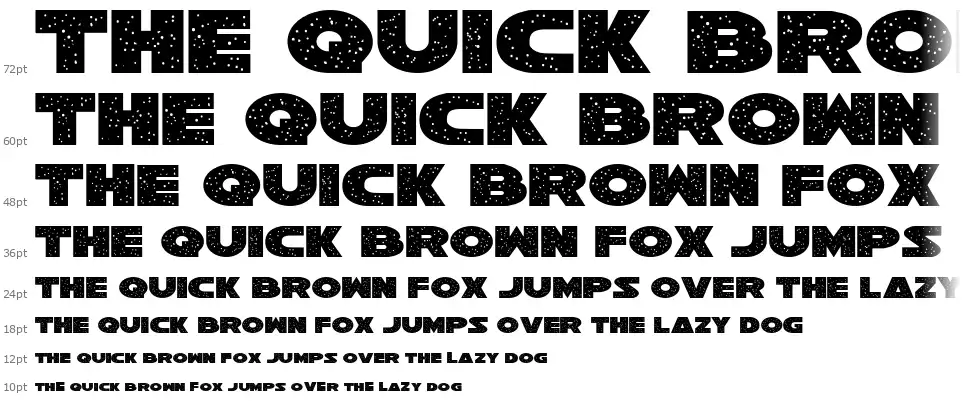 Galaxy 1font waterfall
