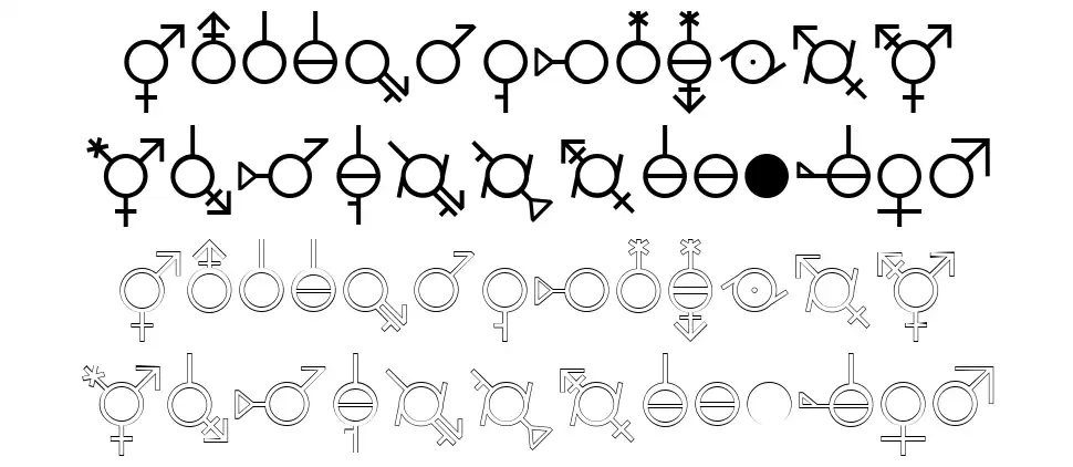 Gender Doramafont specimens