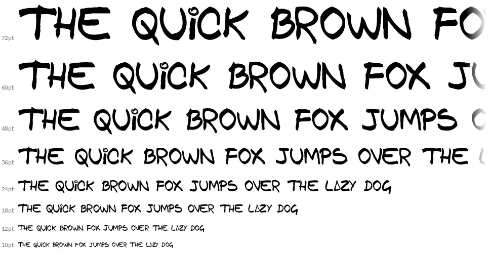 GFAM Comicfont waterfall