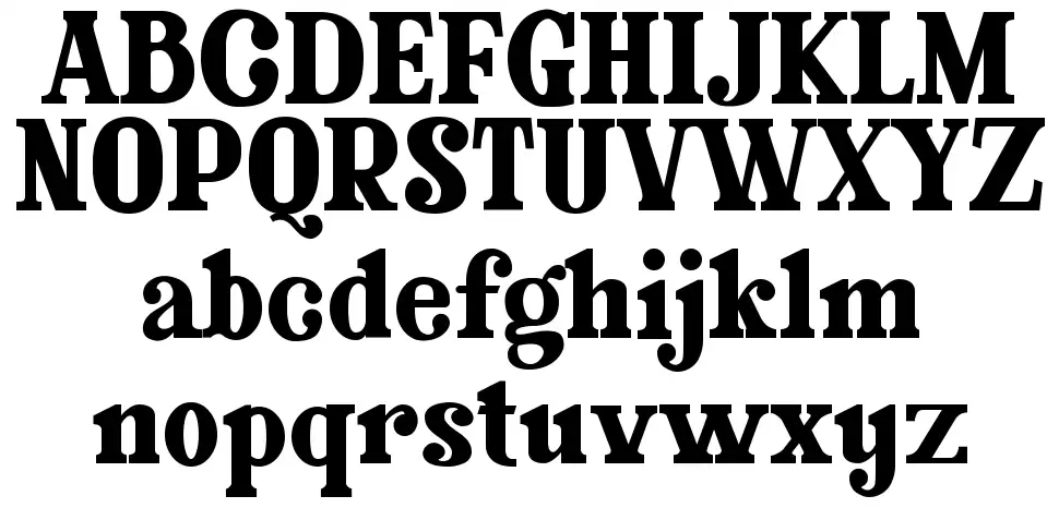 Glasterfont specimens