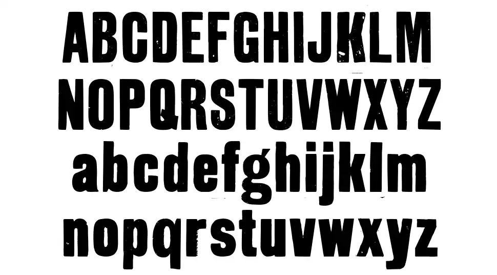 GrotRoughfont specimens