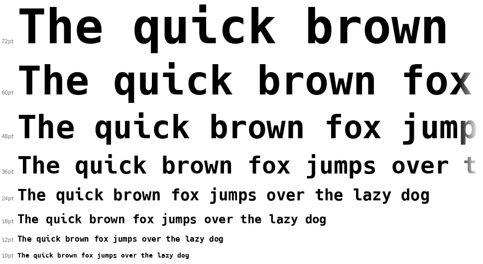 Hackfont waterfall