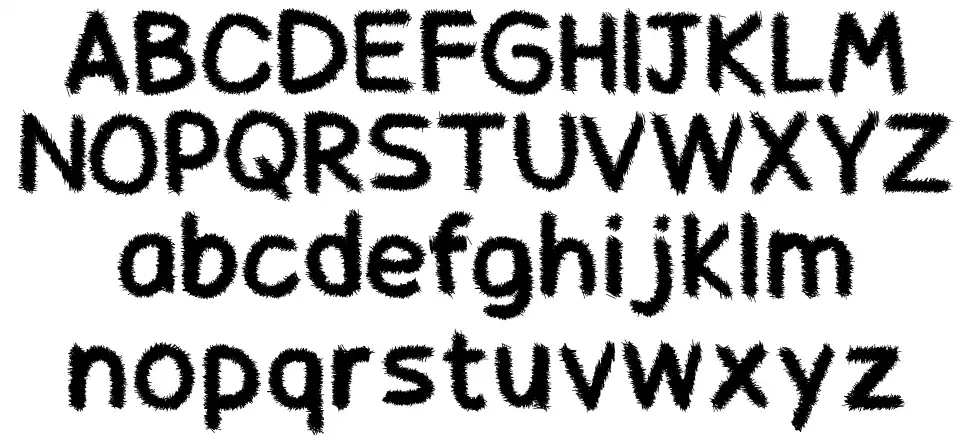 Hairy Beardfont specimens