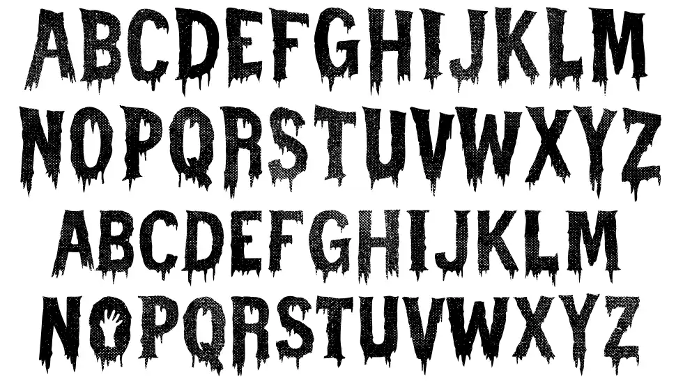 Halloweekfont specimens