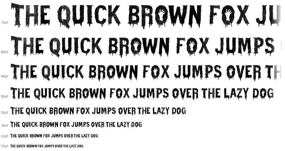 Halloweekfont waterfall