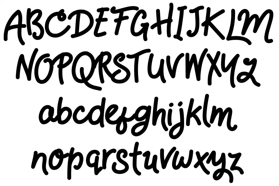HandsDownfont specimens