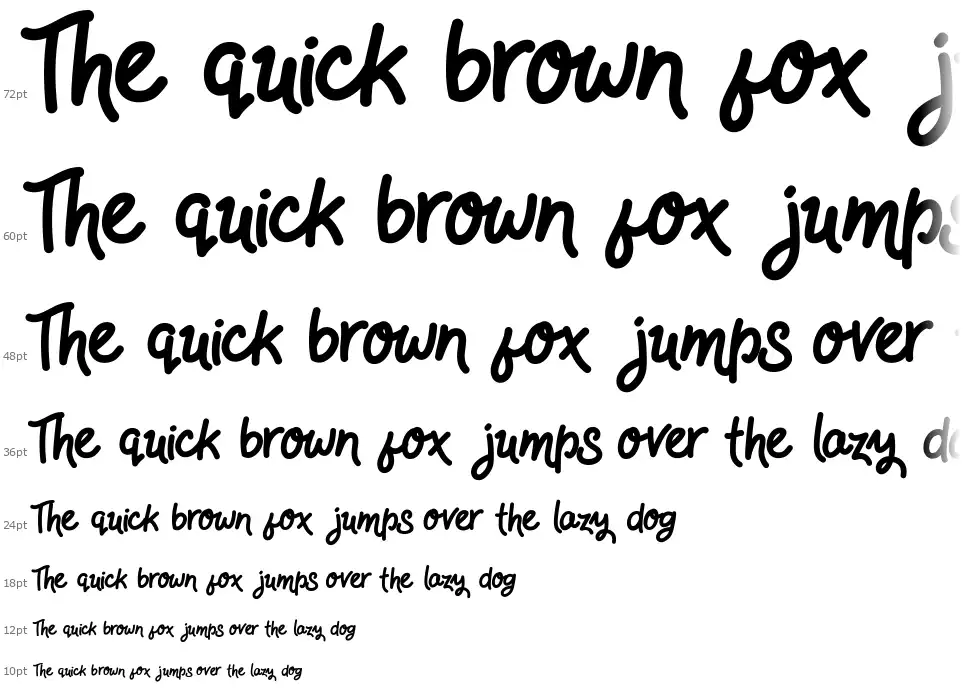 HandsDownfont waterfall