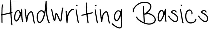 Handwriting Basics
