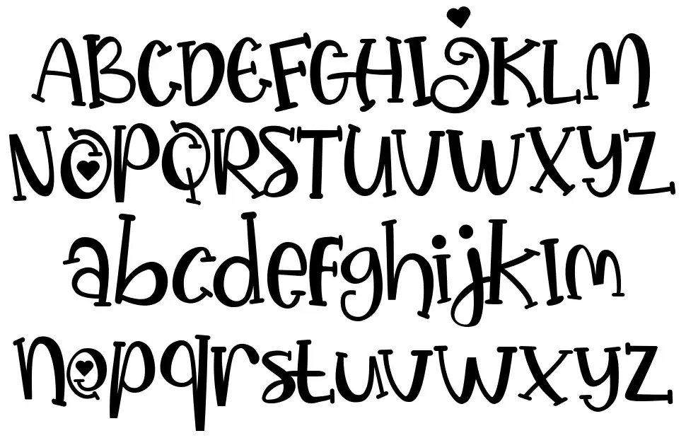 Happy Chocofont specimens
