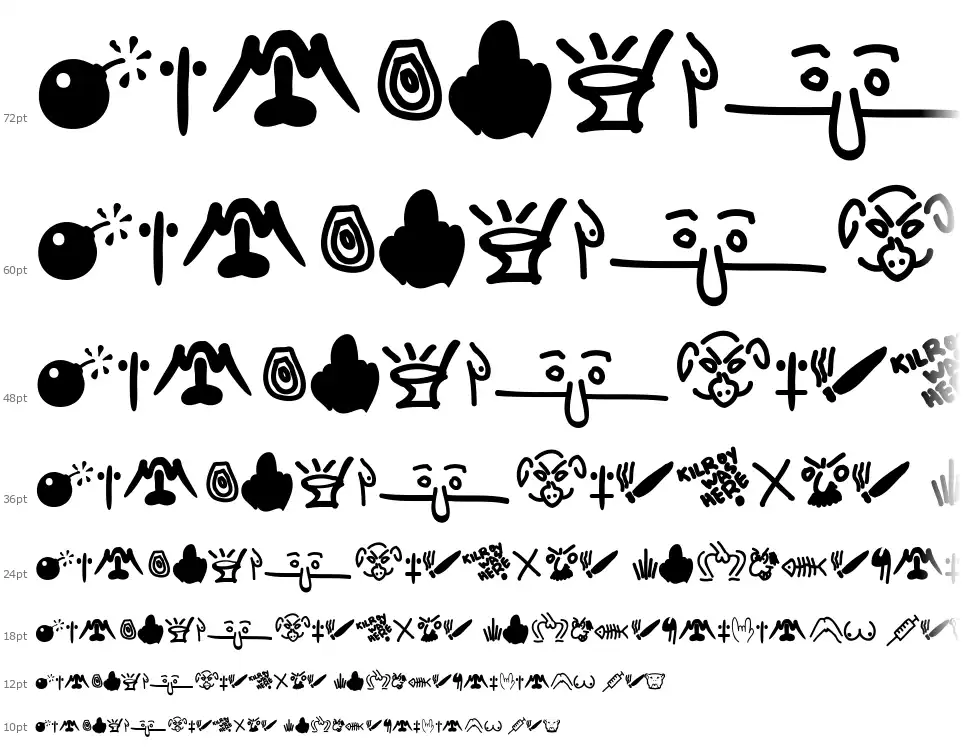 Hard Talkfont waterfall