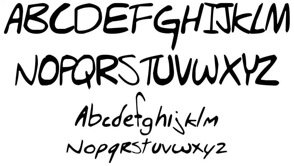 Hello Brady !font specimens