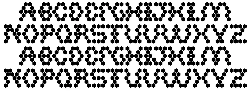 Hexagonalfont specimens