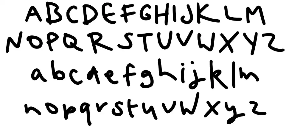 Hollies Fat Scribblefont specimens