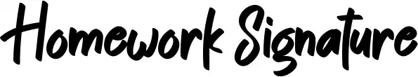 Homework Signature
