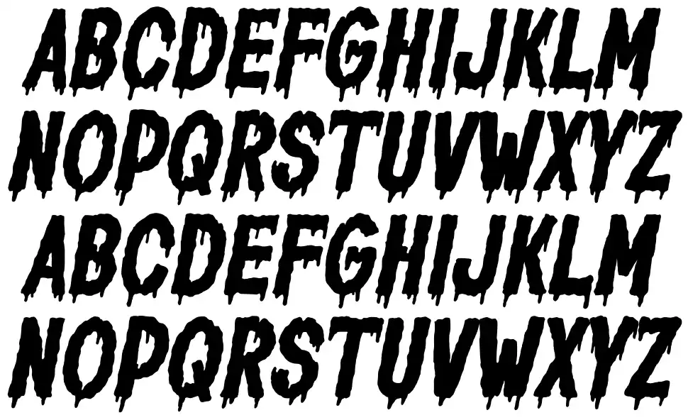 Horror Corpsfont specimens