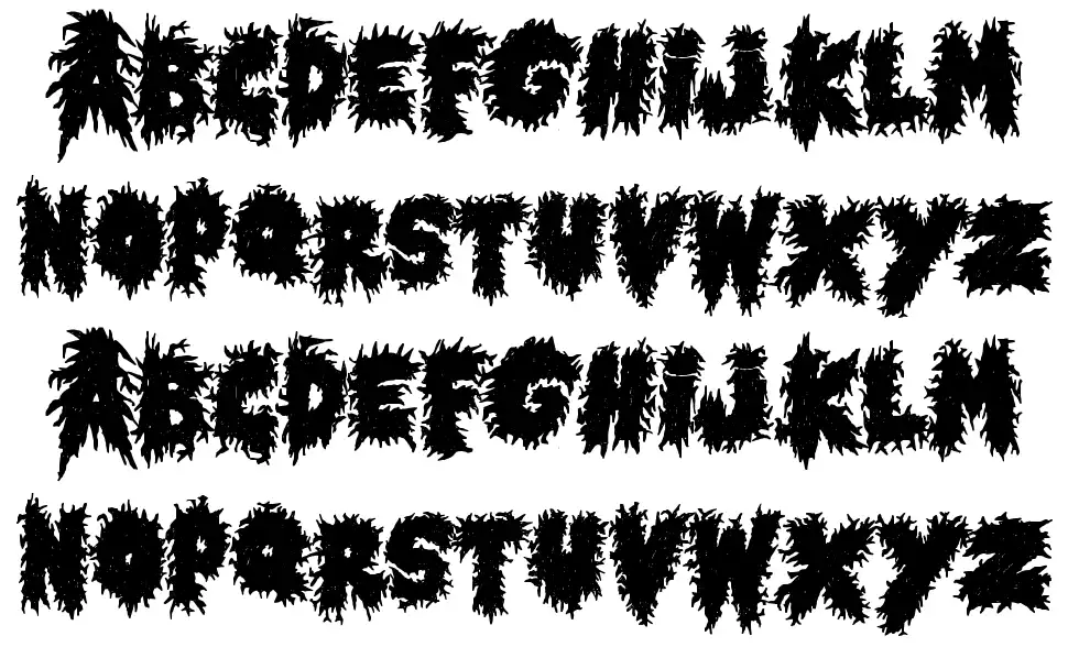 Horror Metalfont specimens
