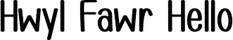 Hwyl Fawr Hello