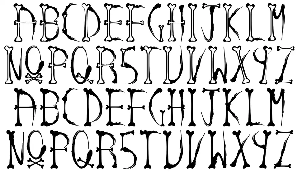 Ink And Bonesfont specimens