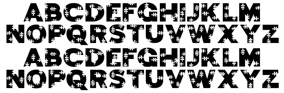 JigsawTrouserdrop-Regularfont specimens