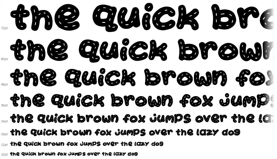 Kawaii Stitchfont waterfall