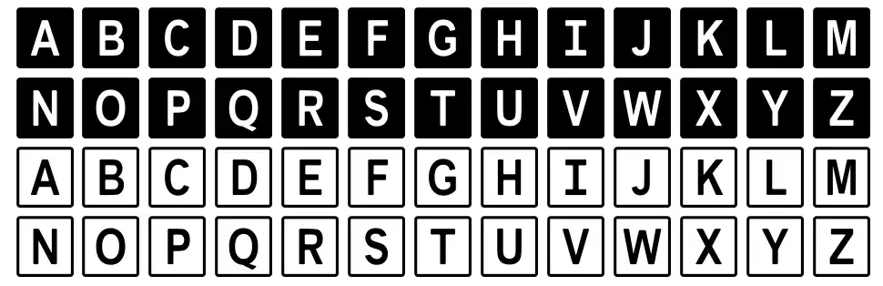 KazyCase Scrabblefont specimens