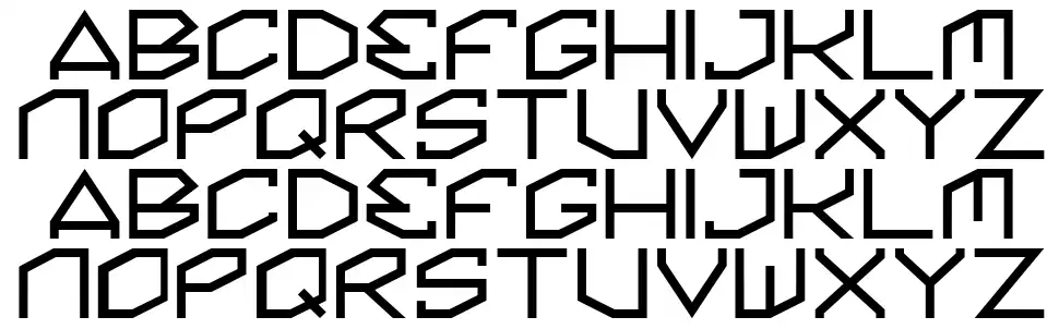 Kinine Alphafont specimens