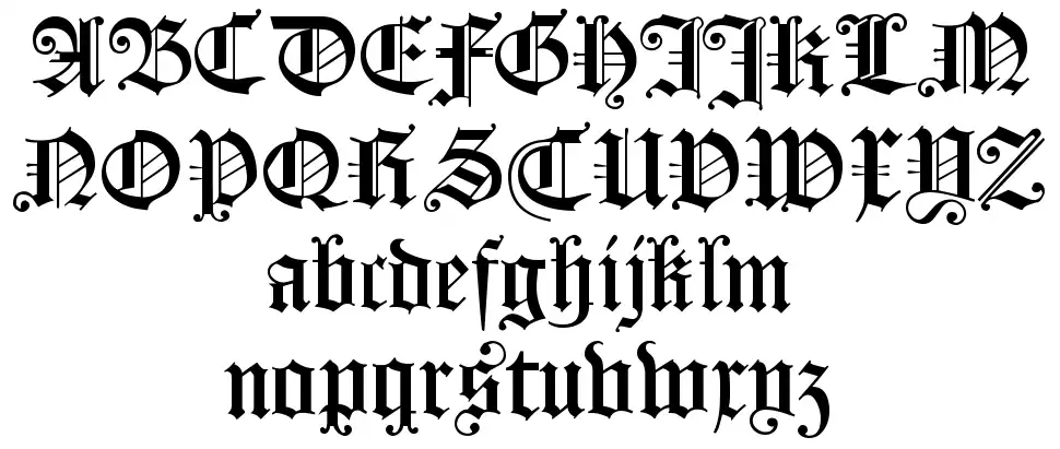 Koenigsberger Gotischfont specimens