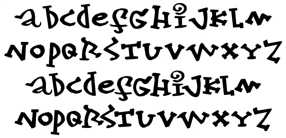 Konfektfont specimens