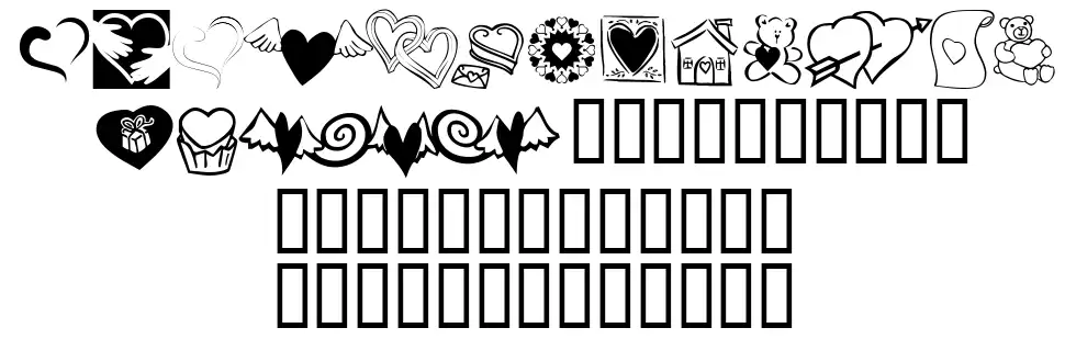 KR Cuori Divertenti 5font specimens