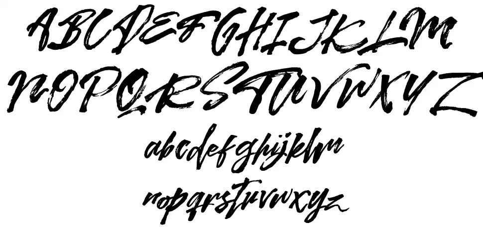 Kreakers Brushfont specimens