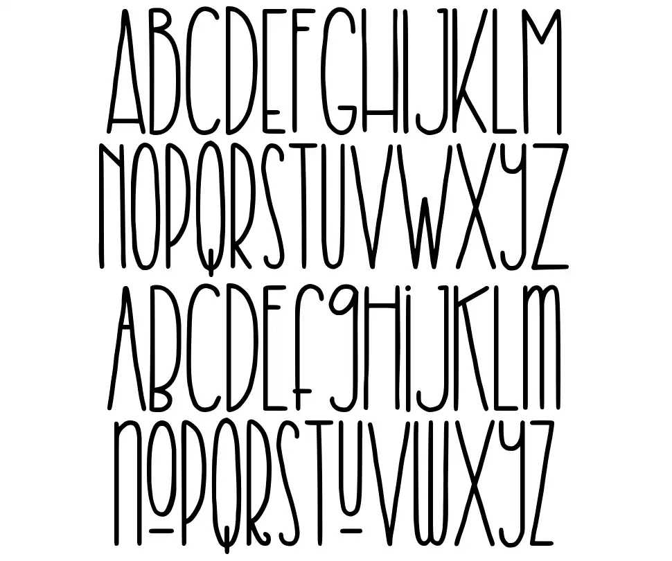 Krusty Craftfont specimens