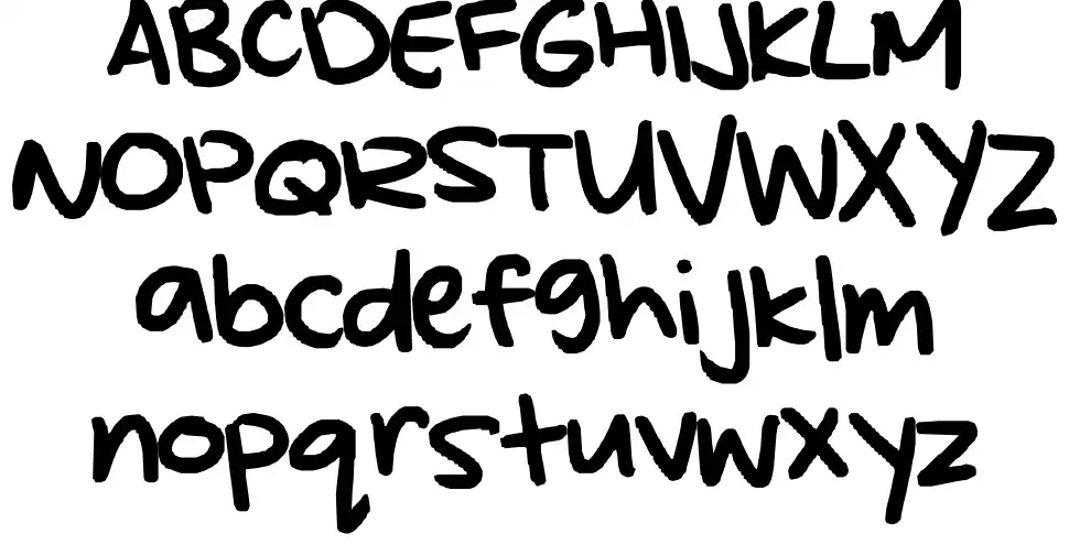 Kylie's handfont specimens