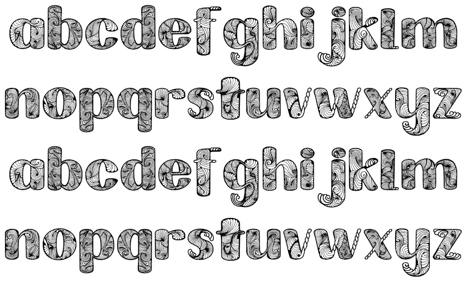 Labrintfont specimens