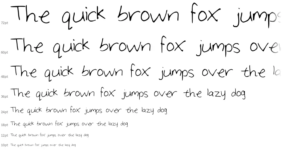 Large Handwritingfont waterfall
