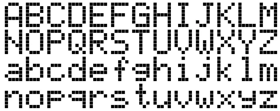 LED Calculatorfont specimens