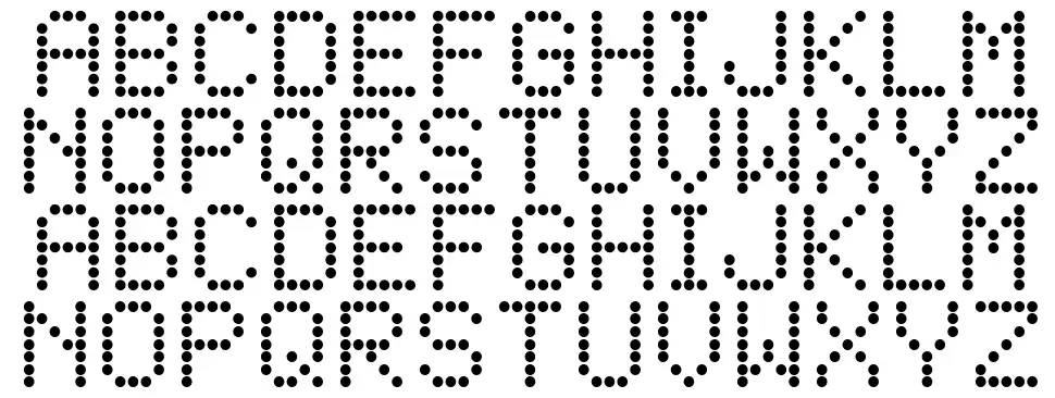 LED Dot-Matrixfont specimens