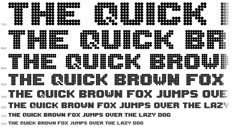 Lightdot 8x8font waterfall